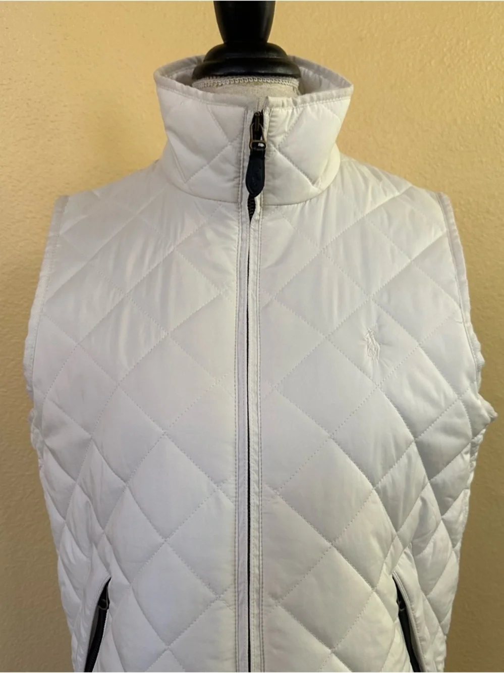 Ralph Lauren Blue Label Quilted Full-Zip Vest In White Size Large Like New! - Picture 4 of 9